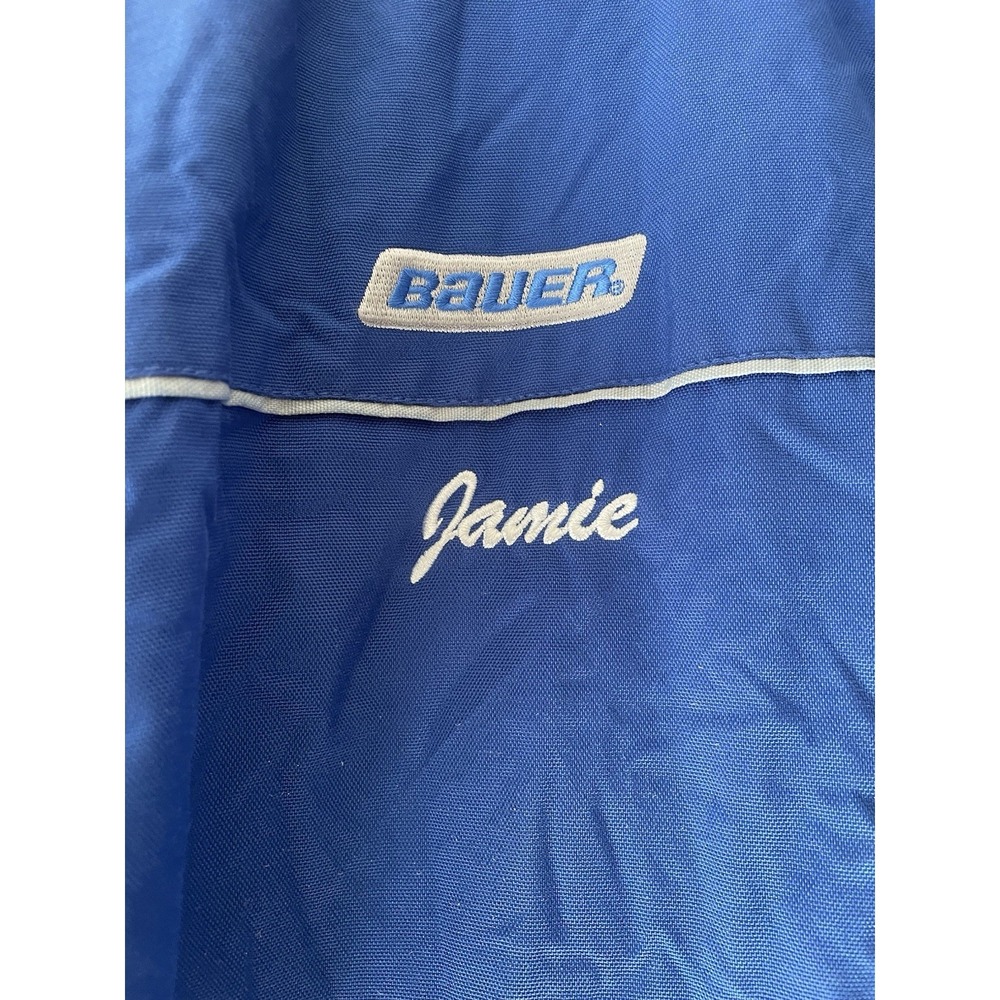 Vintage Hockey Warm Up Uniform Sz XL New York Warriors Blue Orange Bauer - Picture 7 of 16